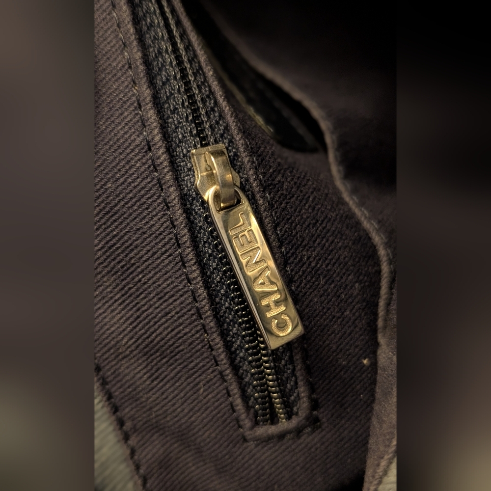 Chanel Blue‎ Denim Sequin Deauville Tote Bag - Picture 10 of 16